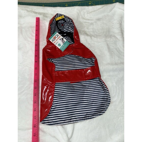 Hoodie Raincoat with Pocket Size S Red PET apparel - Picture 10 of 13